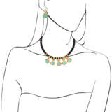 Vourakis. VOURAKIS TURQUOISE AND DIAMOND NECKLACE AND EARRING SET - Foto 3