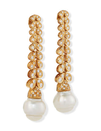 DIAMOND AND CULTURED PEARL EARRINGS - photo 2