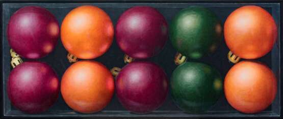 Painting “Acrylic painting in hyperrealism Just Christmas Balls...”, Canvas, Acrylic paint, Contemporary art, Still life, 2020 - photo 1