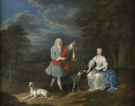 ABRAHAM CARREE 1694 Den Haag - 1762 Ebenda HASENJAGD - Foto 1