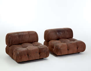 Two leather armchairs model "Camaleonda"