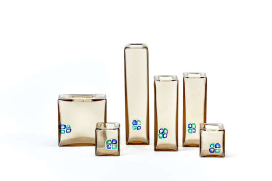 Fulvio Bianconi. Group of six parallelepiped vases of the series "Oh, che bei!" - photo 1