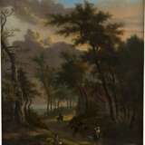 FRANZÖSISCHE/BELGISCHE SCHULE Maler, tätig im 18. Jahrhundert WALDLANDSCHAFT MIT REISENDEN - фото 1