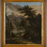 FRANZÖSISCHE/BELGISCHE SCHULE Maler, tätig im 18. Jahrhundert WALDLANDSCHAFT MIT REISENDEN - Foto 2