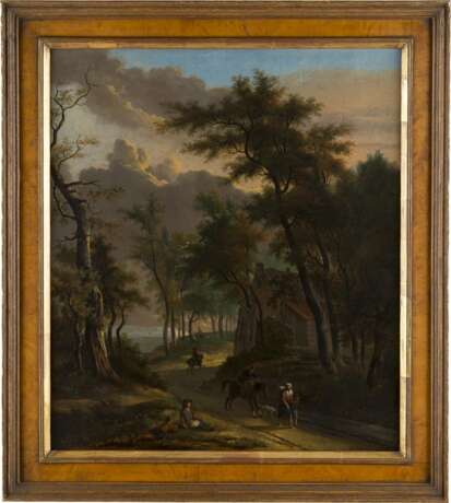 FRANZÖSISCHE/BELGISCHE SCHULE Maler, tätig im 18. Jahrhundert WALDLANDSCHAFT MIT REISENDEN - Foto 2