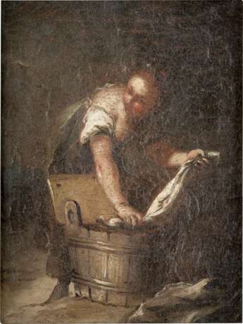 ITALIENISCHER MEISTER Tätig 1. Hälfte 18. Jahrhundert WÄSCHERIN - photo 1