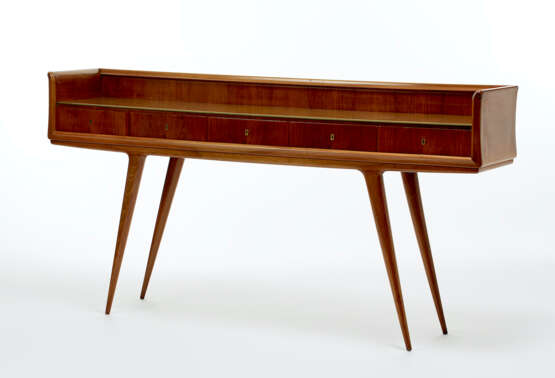 Console in solid walnut, veneered and edged - photo 1