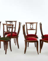 Group of eight chairs in the twentieth century style