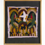 Polychrome wool embroidery depicting a geometric composition - photo 1