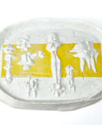 Dimitri Hadzi (1921-2006). Matt white and yellow enamelled biscuit sculpture