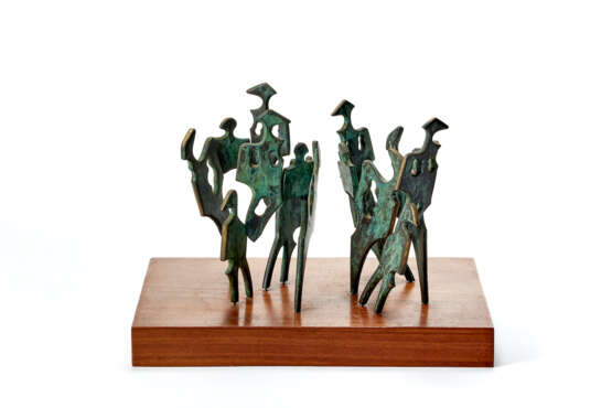 Lino Sabattini. Patinated bronze sculpture on wooden base - Foto 2