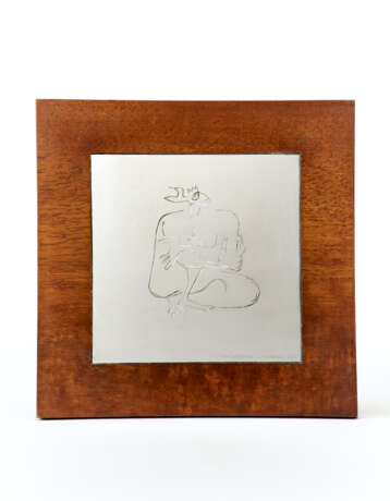 Lino Sabattini. Engraved silver-plated brass plate made as a tribute to employees - photo 1