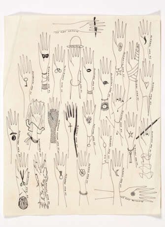 Gio Ponti. Le mani | Composition of twenty-six allegorical hands - фото 1