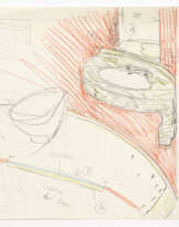 Sketch for the handbasin in the bathroom of Casa Zentner