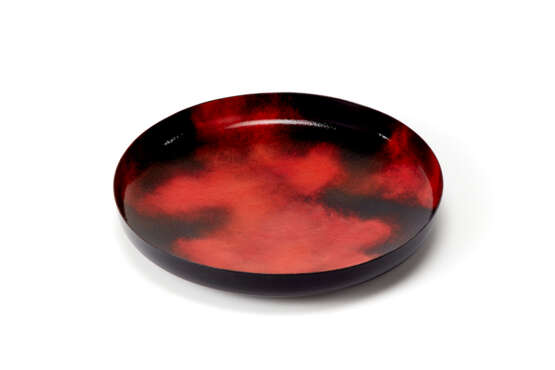 Paolo De Poli. Tray in enamelled copper in shades of red and black - photo 1