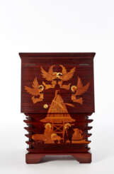 Small house in solid Indian rosewood inlaid