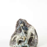 San Giorgio e il drago | Polychrome glazed ceramic sculpture - Foto 1