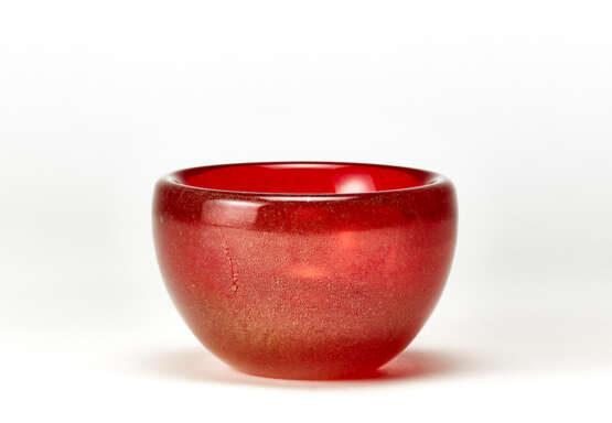 Seguso Vetri d'Arte. Ruby red sommerso glass bowl - Foto 1