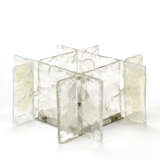 Carlo Nason. Ceiling lamp in corrugated and partially iridescent colorless transparent glass - Foto 1