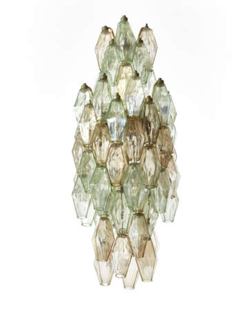 Paolo Venini. Polyhedra chandelier in blown glass in a colorless - Foto 1