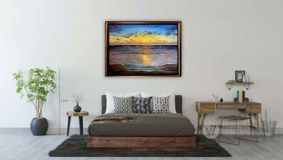 Painting “Beautiful sunset”, Canvas, Oil paint, Realist, Marine, Latvia, 2020 - photo 6