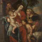 NIEDERLÄNDISCHER/ITALIENISCHER MEISTER Tätig im 17. Jahrhundert HEILIGE FAMILIE MIT JOHANNES UND DER HEILIGEN ELISABETH - фото 1