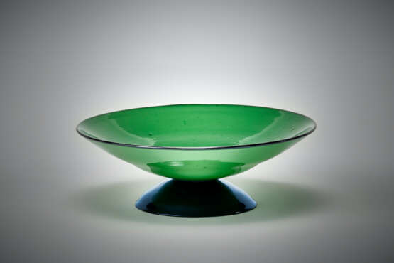 Carlo Scarpa. Small stand in green incamiciato blown glass - photo 2