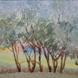 Drawing “At a lake”, Paper, Watercolor, Realist, Landscape painting, 2005 - photo 1