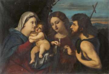 GIOVANNI BELLINI (IN DER ART DES) 1430 Venedig - 1516 Ebenda SACRA CONVERSAZIONE