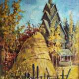 Осенний мотив (Outumn motive) Leinwand auf dem Hilfsrahmen Ölfarbe Realismus Landschaftsmalerei 2013 - Foto 1