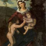MONOGRAMMIST ED Tätig im 19. Jahrhundert Maria mit dem Jesusknaben und Johannes (Öl-Studie) - фото 1