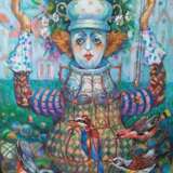 Клоун на прогулке (Clown for a walk) Холст на подрамнике Акриловые краски Сюрреализм 2016 г. - фото 1