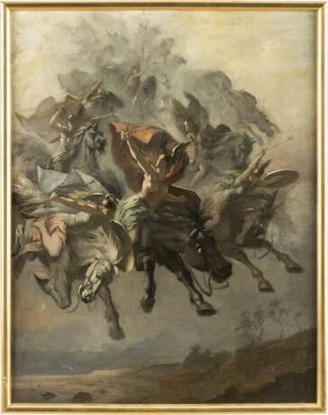 CARL EHRENBERG (ATTR.) 1840 Dannau - 1914 Dresden Mythologische Darstellung von Kriegerinnen auf fliegenden Rössern - фото 2