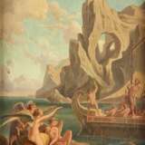 FRIEDRICH PRELLER D.Ä. (KOPIE NACH) 1804 Eisenach - 1878 Weimar Triptychon aus dem Odyssee-Freskenzyklus: Odysseus entkommt den Lockungen der Sirenen (1), Odysseus empfängt von Hermes das Moly (2), Ankunft des Odysseus auf Ithaka (3) - Foto 3