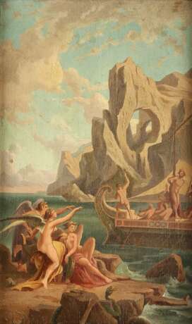 FRIEDRICH PRELLER D.Ä. (KOPIE NACH) 1804 Eisenach - 1878 Weimar Triptychon aus dem Odyssee-Freskenzyklus: Odysseus entkommt den Lockungen der Sirenen (1), Odysseus empfängt von Hermes das Moly (2), Ankunft des Odysseus auf Ithaka (3) - photo 3