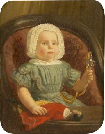 JACOB SPOEL 1820 Rotterdam - c. 1868 ebenda Kinderporträt des Adriaan van Oordt - Foto 1