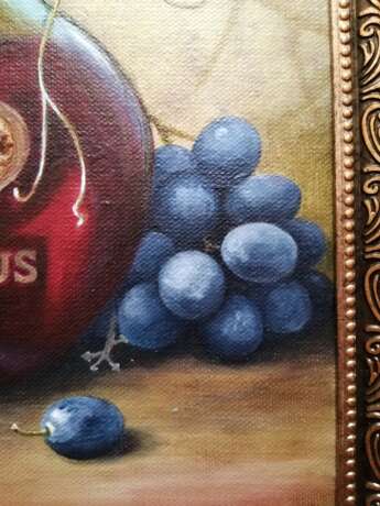 Картина «Вино и виноград», Картон, Масляные краски, Реализм, Натюрморт, 2018 г. - фото 2