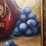 Картина «Вино и виноград», Картон, Масляные краски, Реализм, Натюрморт, 2018 г. - фото 2