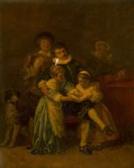 ALEXANDER VON LIEZEN-MAYER 1839 Raab (Ungarn) - 1898 München, zugeschrieben 'Familienszene' - Studie einer musizierenden Familie