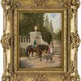 FRANZ QUAGLIO 1844 München - 1920 Wasserburg/Inn Parkszene mit Kavalier und junger Dame - photo 2