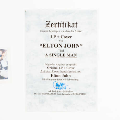 Autographen - Musiklegenden: ELTON JOHN, - Foto 4