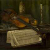 CHARLES ALFRED MEURER 1865 - 1955 (tätig in USA) Stillleben mit Violine - Foto 1