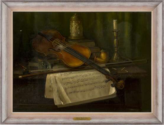 CHARLES ALFRED MEURER 1865 - 1955 (tätig in USA) Stillleben mit Violine - фото 2