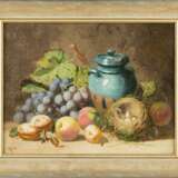 CHARLES THOMAS BALE Tätig 1866-1895. Gemäldepaar: Früchtestillleben mit Trauben, Honigtopf (1) und toten Tauben (2) - photo 4