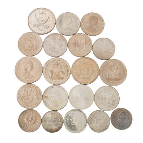 SILBER - 20 Münzen, meist aus den 1970er Jahren, ca. 700 Gramm fein. - Foto 2