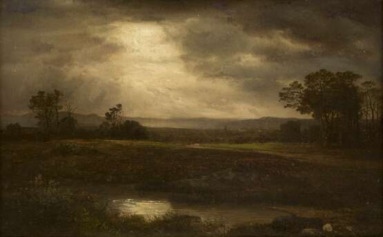 A. WEBER Tätig um 1890 Niederrheinische Landschaft - photo 1