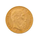 Belgien/GOLD - 20 Francs 1877 Leopold II., - фото 1