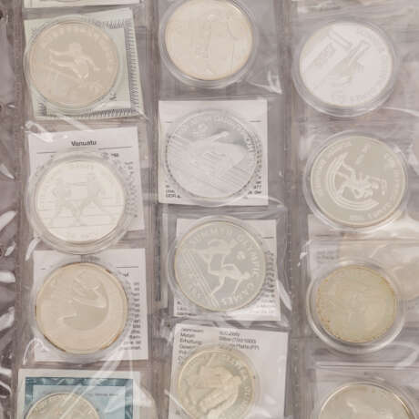 Sammlung von 45 Silbermünzen, dabei - Foto 3