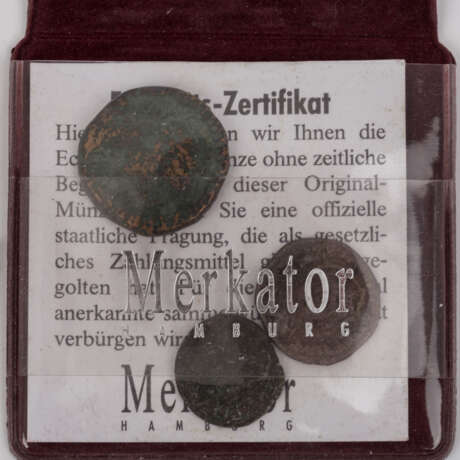 7 antike Bronze- und Silbermünzen - - фото 3