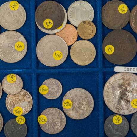 Rumänien / Serbien - Großes Tableau mit gut 130 Münzen, - фото 5